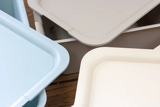 Japan Good Price Plastic Large Capacity Storage Box With Lid Household Space