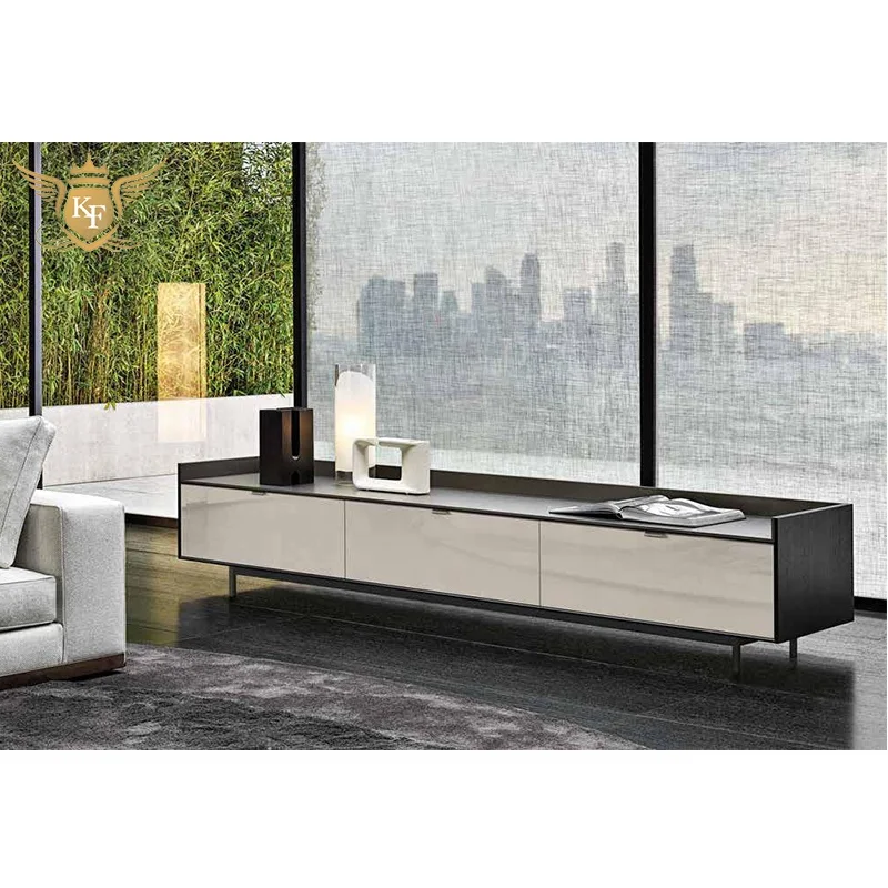 Modern Style Custom Made Home Furniture Italian Design Wooden TV Cabinet Unit Living Room Console Storage TV Stand with Drawer