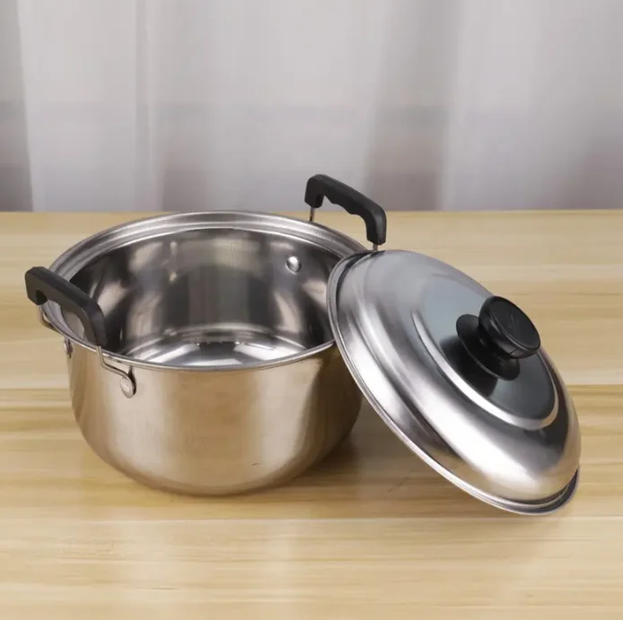 Promotional Item Pot,Commercial Cookware Set Cooking Pot with Lid,16-18-20-22-24cm set pot hot selling model with steamed slices