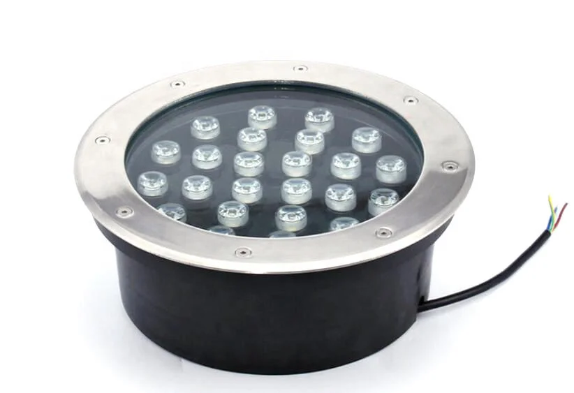 IP67 White Light 24W LED Outdoor Ground Garden Floor Underground Buried Lamp Spot Landscape Light