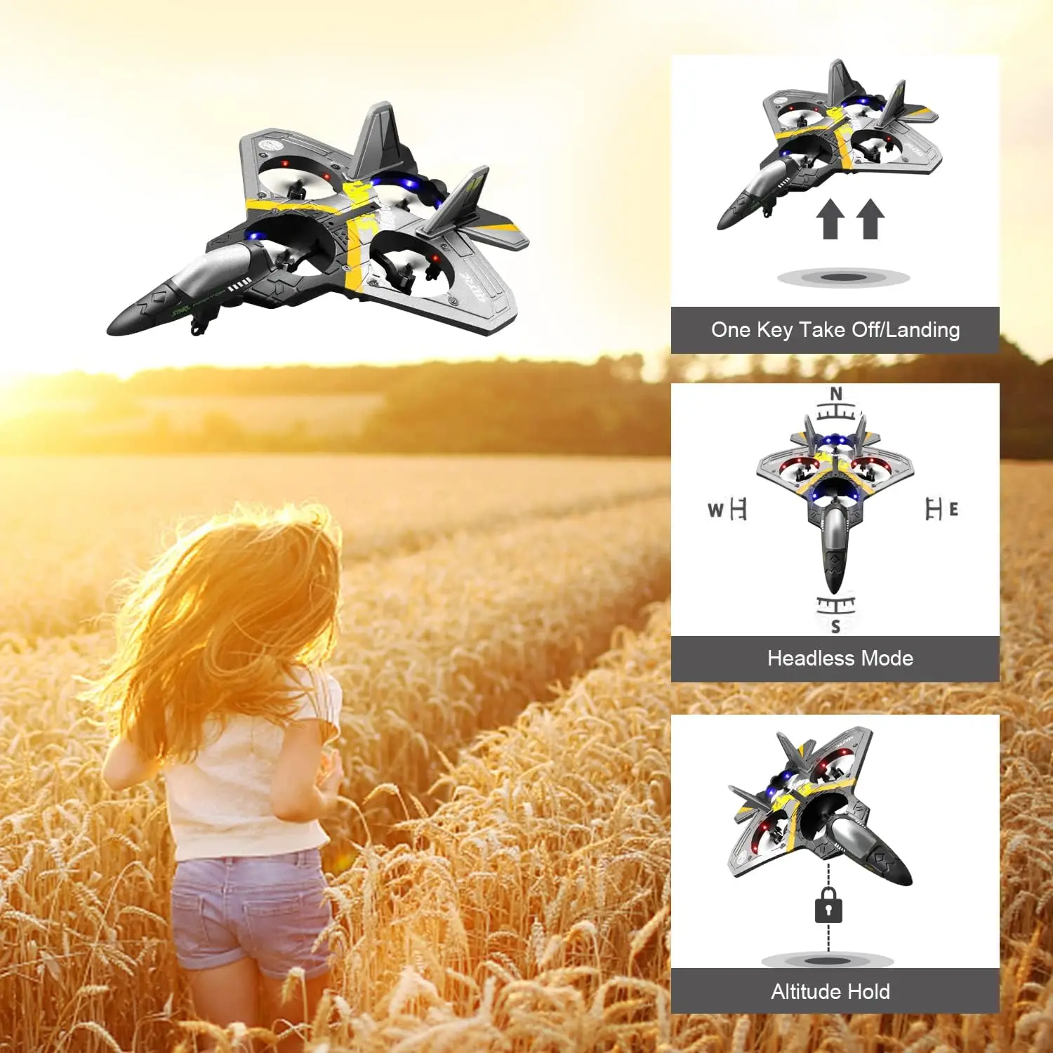 Hot V17 Rc Airplane Stunt Roll Fighter Gravity Sensing 2.4g Remote Control Epp Foam Glider Toys Rc Plane With Colorful Led Light