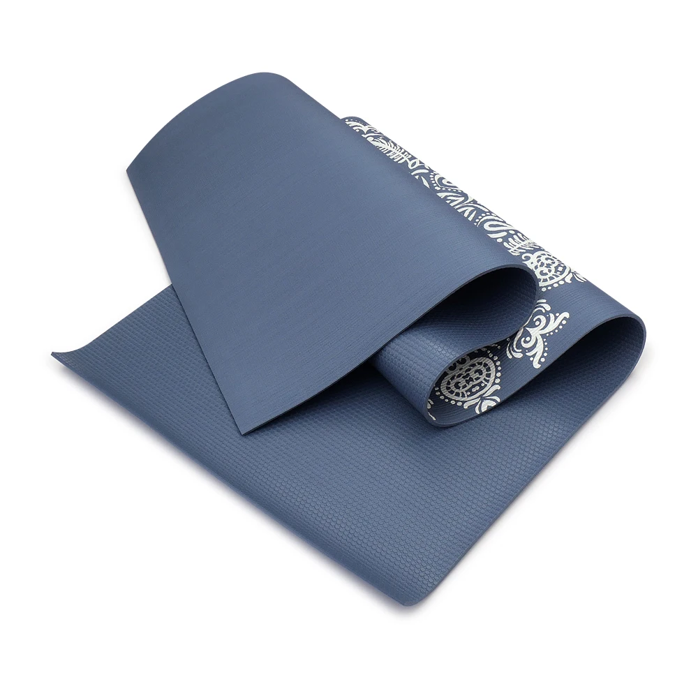 Free Sample Custom Brand Logo Pattern Waterproof GYM Workout Mat Non-Slip Rubber Base ECO-Friendly Pilates Mat TPE Yoga Mat