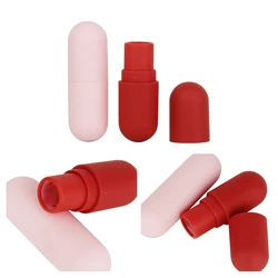 Красивый пустой красный розовый пластиковый чехол для губ, милый Контейнер для макияжа в бутылке, дизайн упаковки, тюбик для губной помады