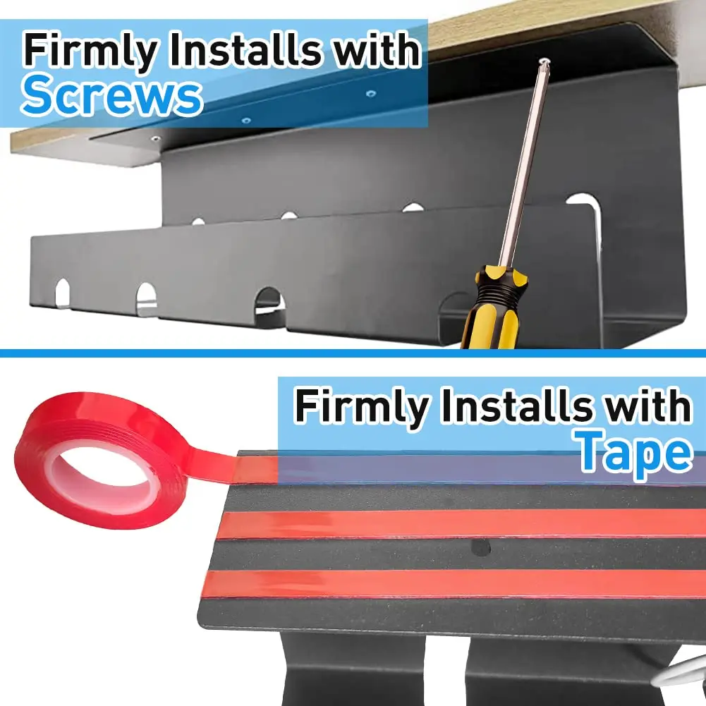 under desk cable management tray metal raceway wires cable tidy organizer office home cable tray