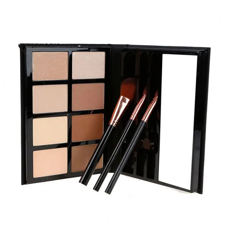 
Stock ! Professional 8 Colour Highlighter Bronzer High Quality PU Leather Fondation Contour 