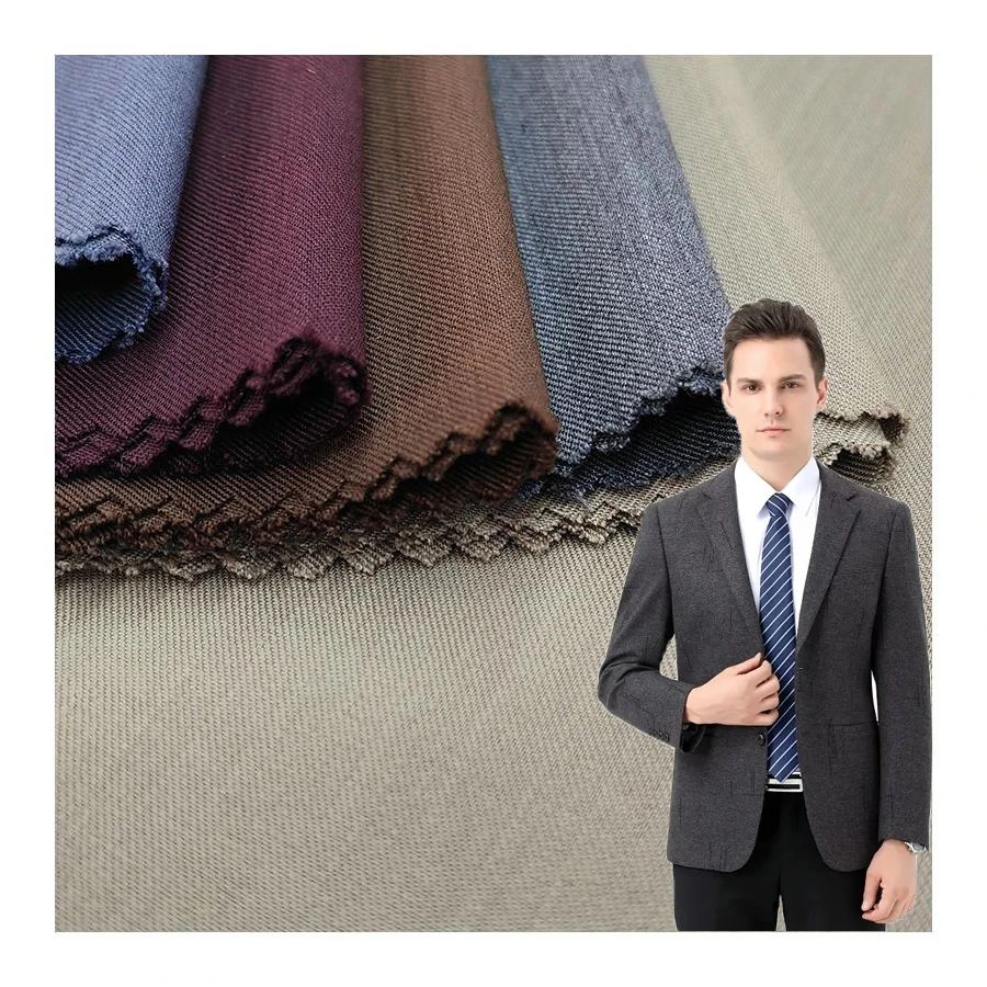 TR  for man suit  fabric   65 polyester 35 rayon viscose 4 way tr spandex fabric TR viscose polyester