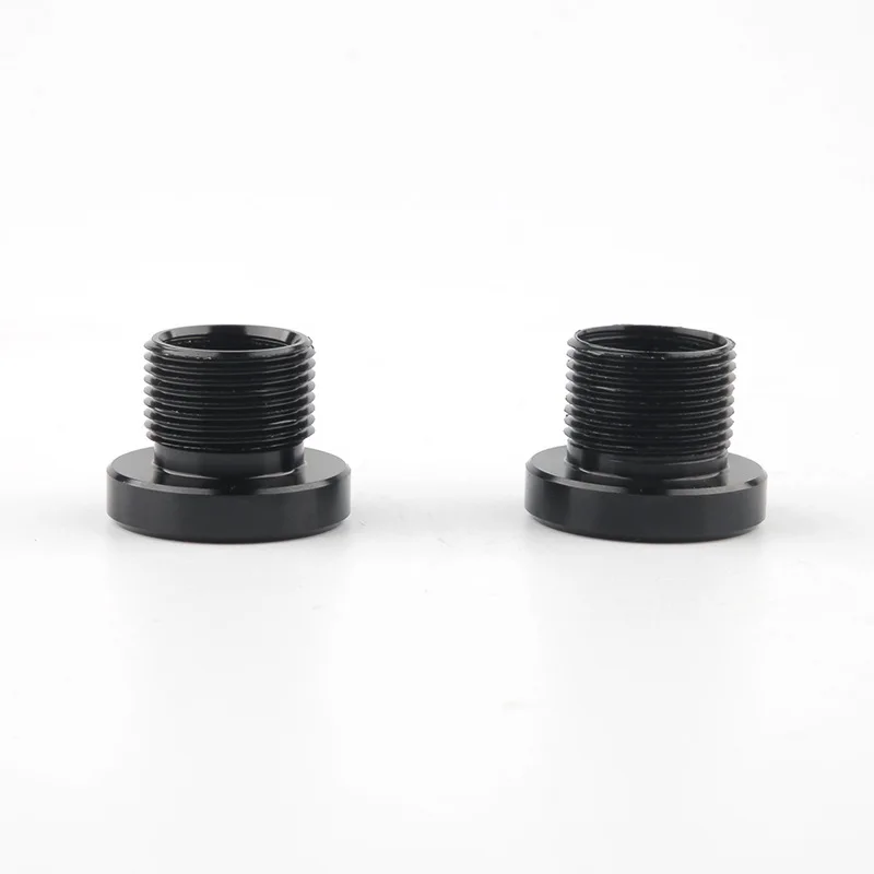 Aluminum 5/8-24 TO 14x1.5 1/2-28 1/2-20 14X1L 14X1 Oil Filter Threaded Adapter for Solvent Trap Black
