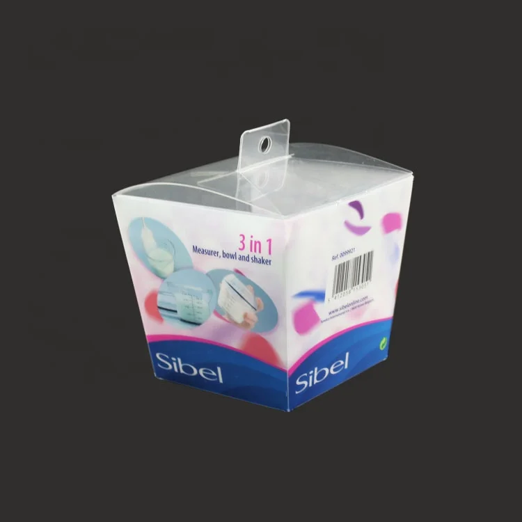 Hot Selling Transparent PET Plastic Gift Box Easy Folding Recycled Materials Embossed Printing for Blister Use
