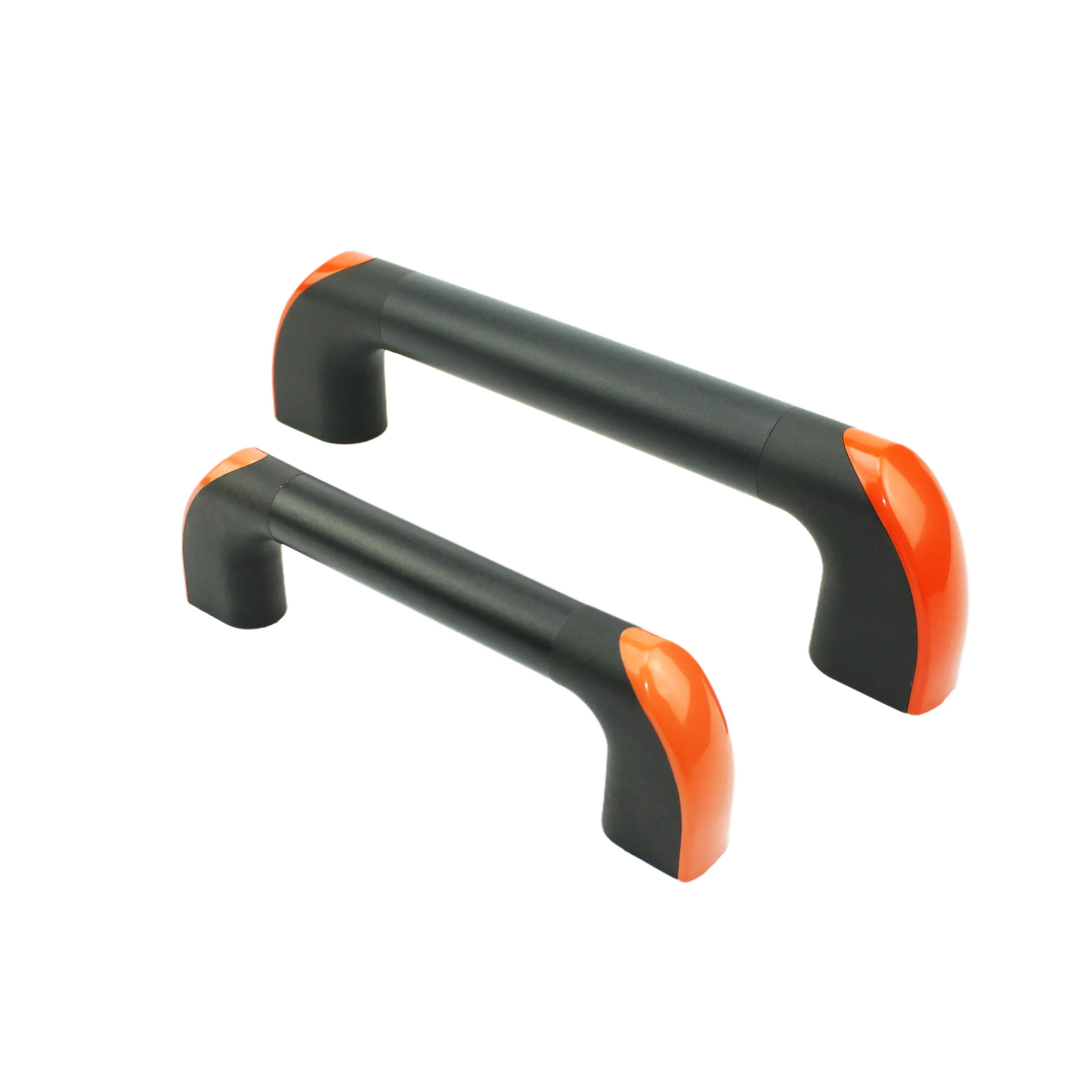 Aluminum Alloy Steel Black And Red Plastic Tube Curved U Shape Pull Handle For Cabinet And Door