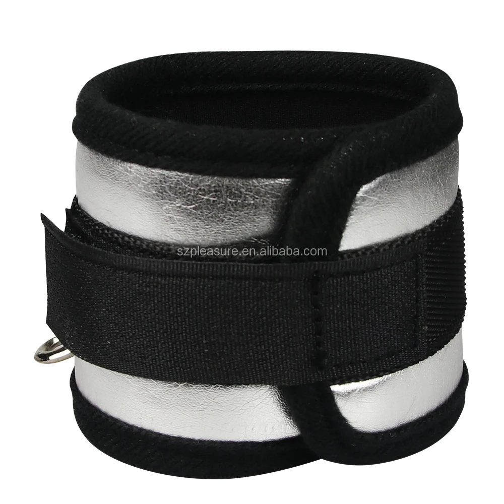 Hot Sale Black Handcuffs/Ankle Shackles Bondage Kit Sex Toy SM Nylon Cuffs Adult Men and Women Bandage BDSM for Couples