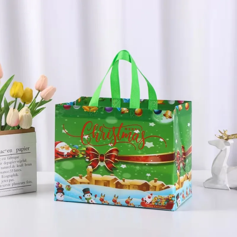 Hot Selling Christmas Non Woven Shopping Bag With Handle Eco-friendly Polypropylene Non Woven Bag For Christmas