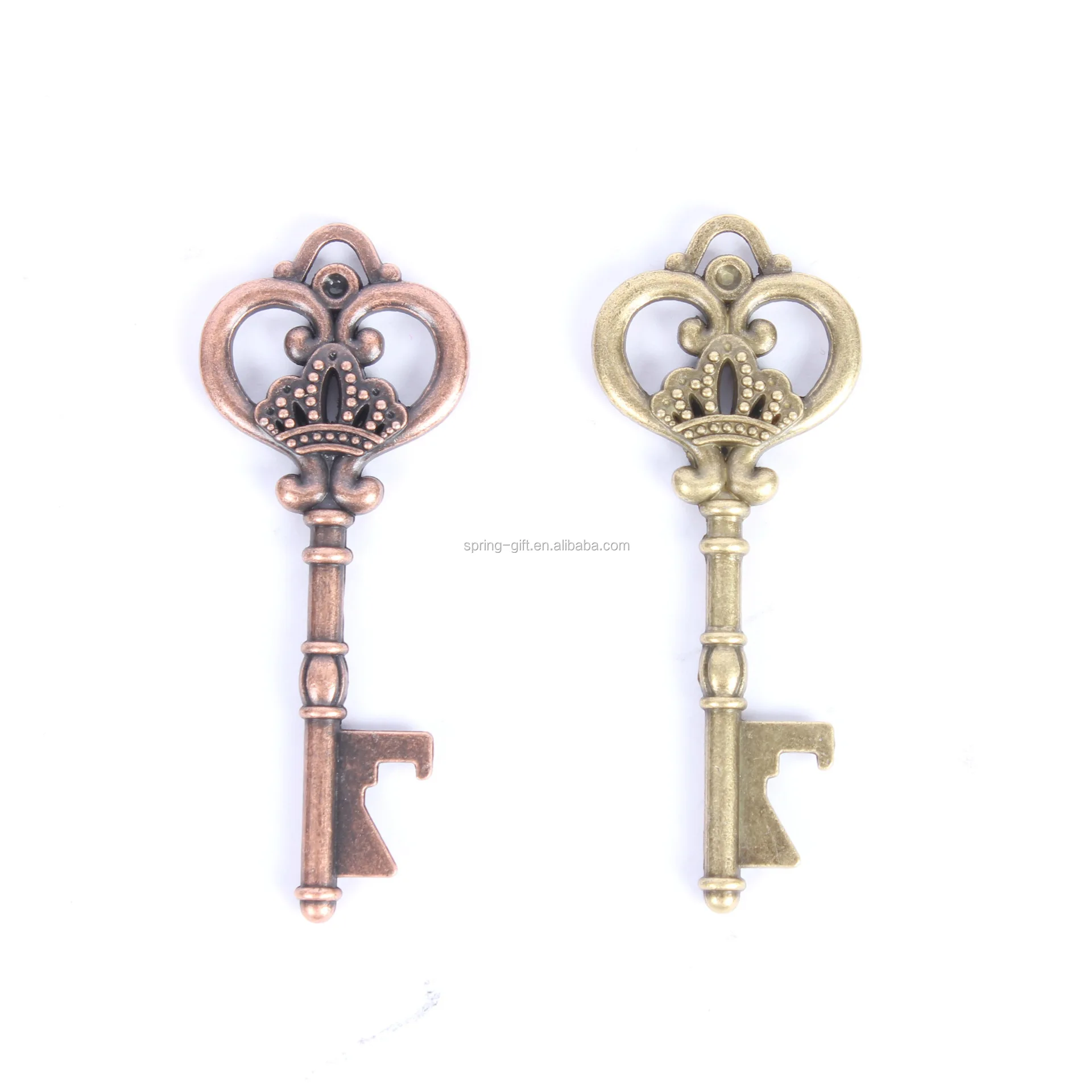 Promotional Gifts Wedding Favors Antique  Metal Key Shape Bottle Opener