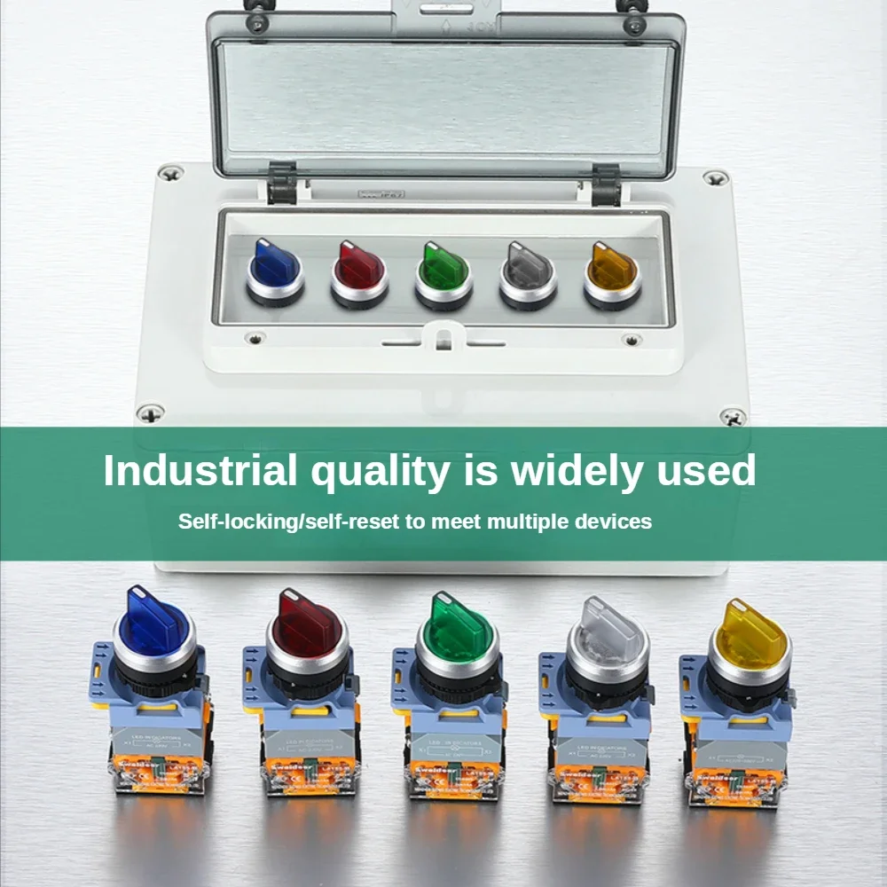 SWEIDEER 22 мм Фиксатор мгновенный 2 3 положения 10A LA38 переключатель поворотный переключатель со светодиодным выключателем питания для механического e