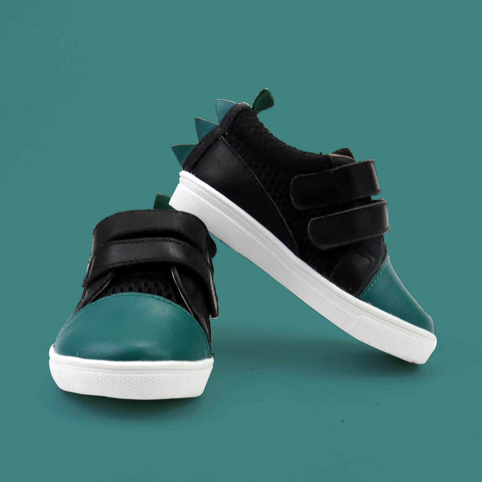 Green Color Dinosaur design Leather Kid Shoes Casual Shoes for 2021