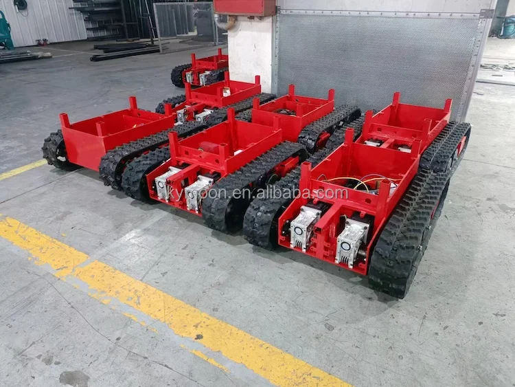China custom made mini Crawler Load Capacity Rubber Track Undercarriage/Chassis frame rc tracked vehicle