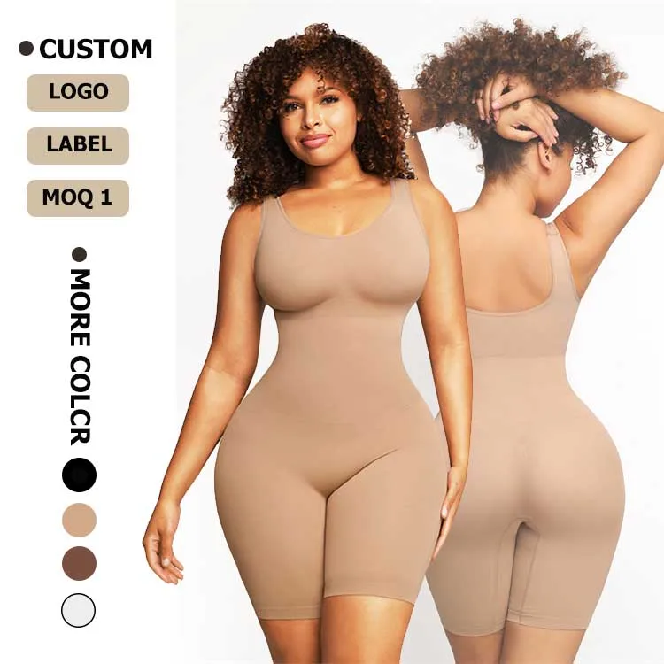 Wholesale Moq 1 Butt Encaseer Seamless Full Body Shaper for Women Plus Size Women Shapewear Thin Waist Trainer Bodysuit Knitted