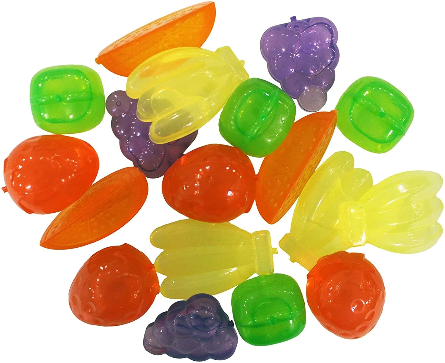 Freezable Reusable Plastic Ice Cubes Fruits Shaped  Reusable Frosted Plastic Ice Cubes