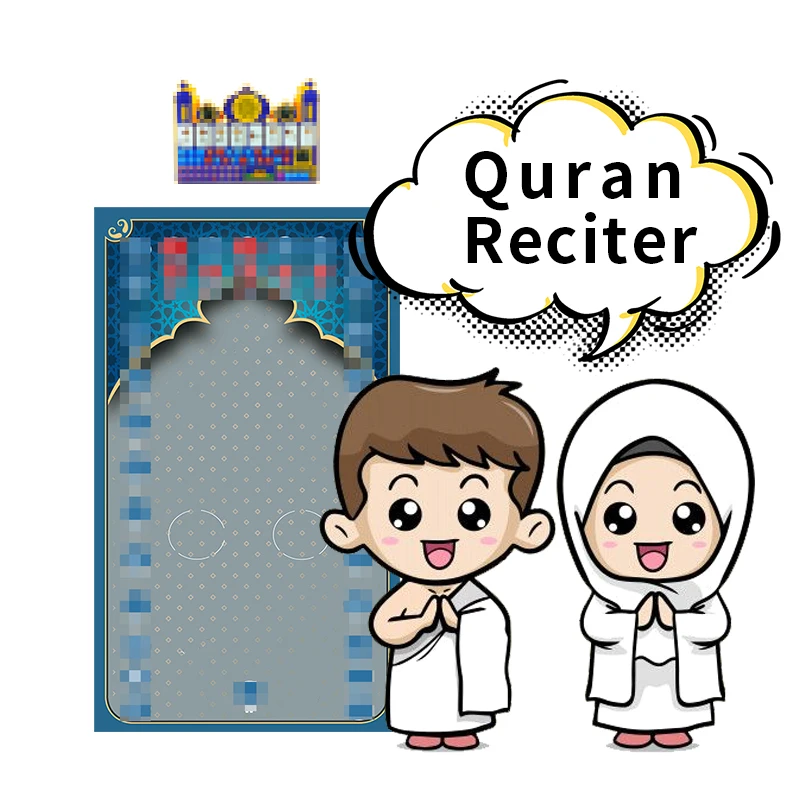 SHANTOU SAJADAH SZ10wudu Custom Design smart prayer rug Islam Muslim Carpet Prayer Mat Educational Prayer Mat Gift For Muslim