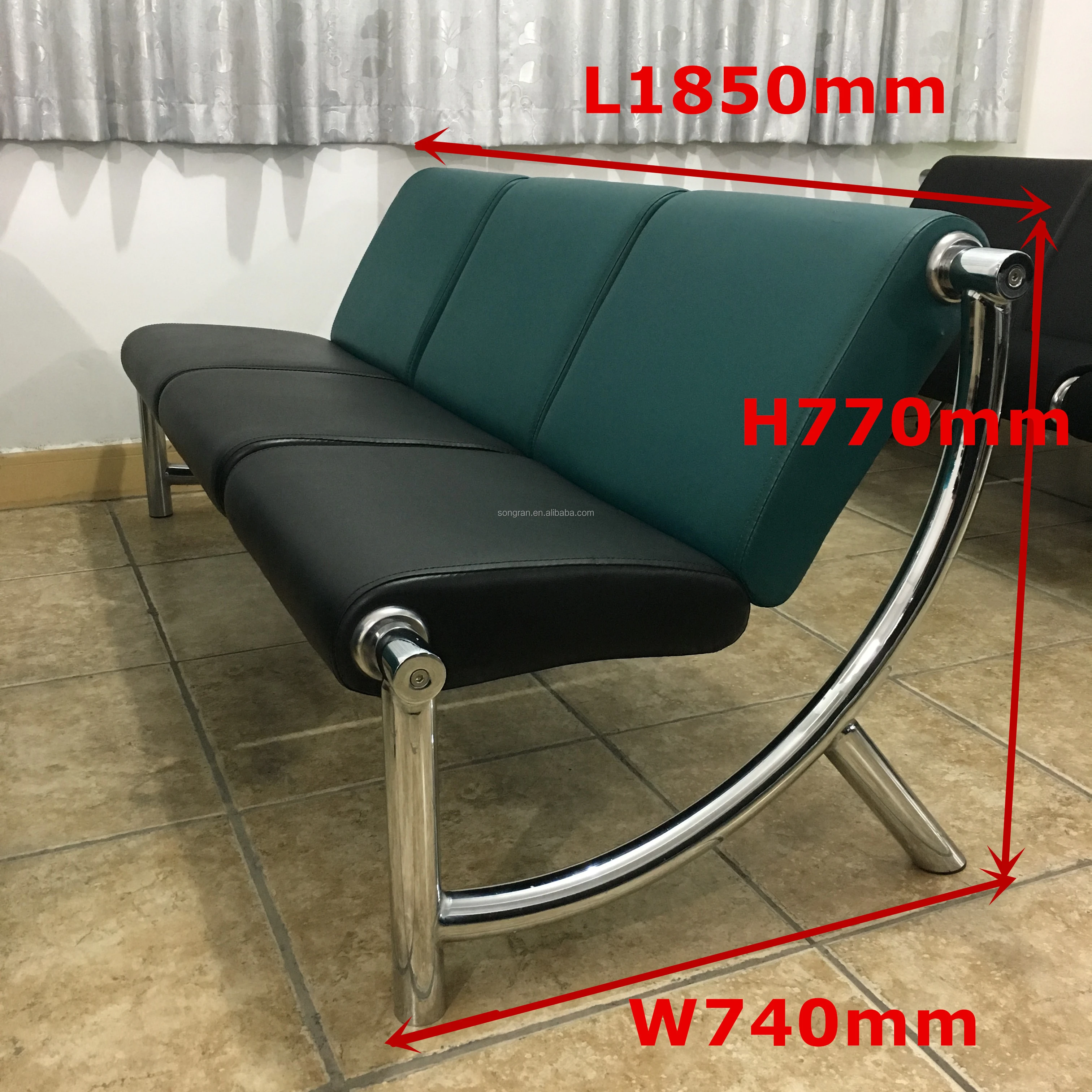 office sofa set waiting reception plain office sofa without arms living room steel chair office sofa synthetic leather