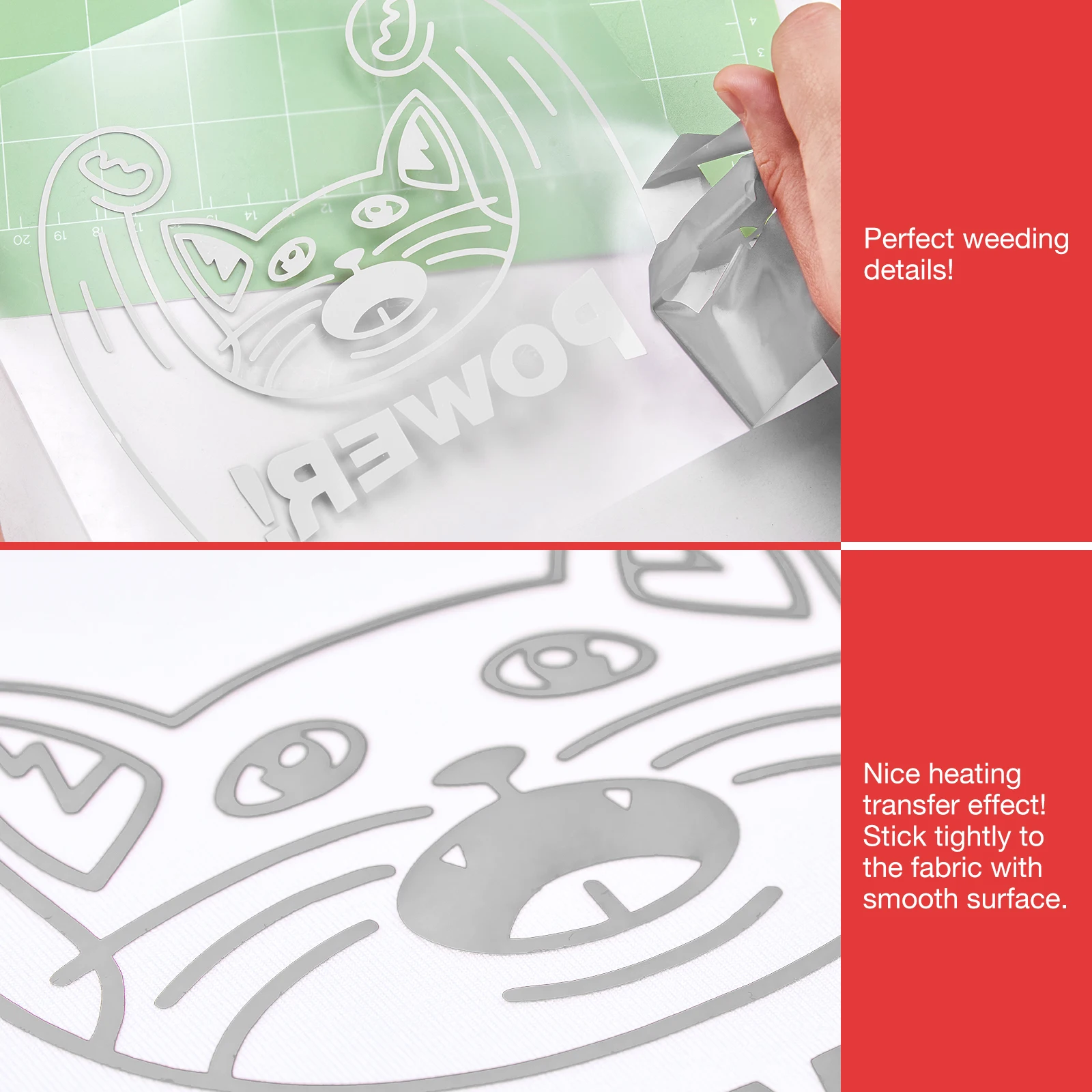 Nicapa Grey Printable Vinyl Heat Transfer Film HTV Sheets for t/shirt printing