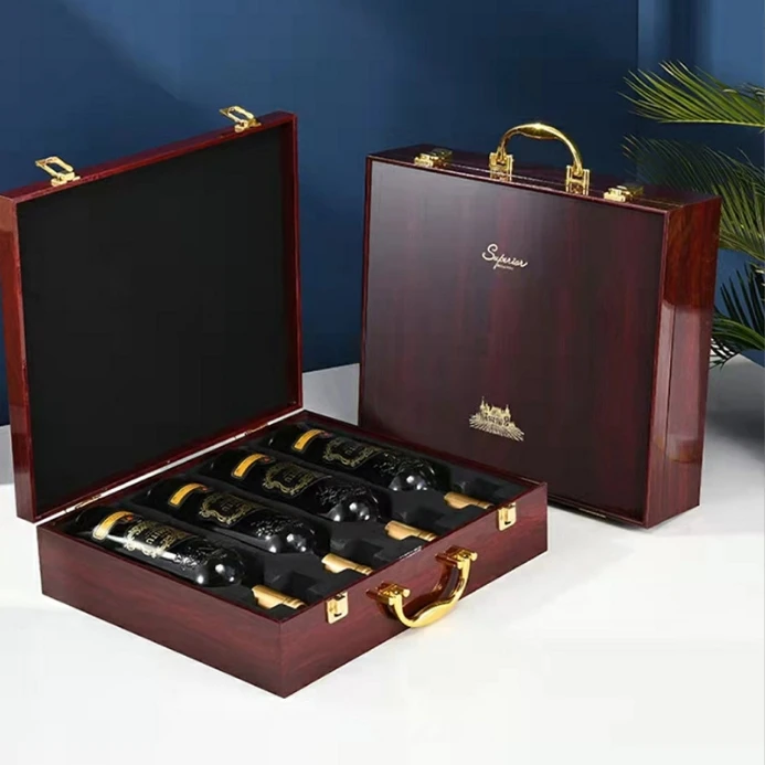 High-end paper box  wooden box  custom size and color for red wine liquor  spirits packaging
