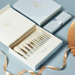 Cheap Factory Price Wood Make Up Low Moq Custom Brushes Rose Gold Handle 12 Pieces Synthetic Fiber Bristles Makeup Brush Set