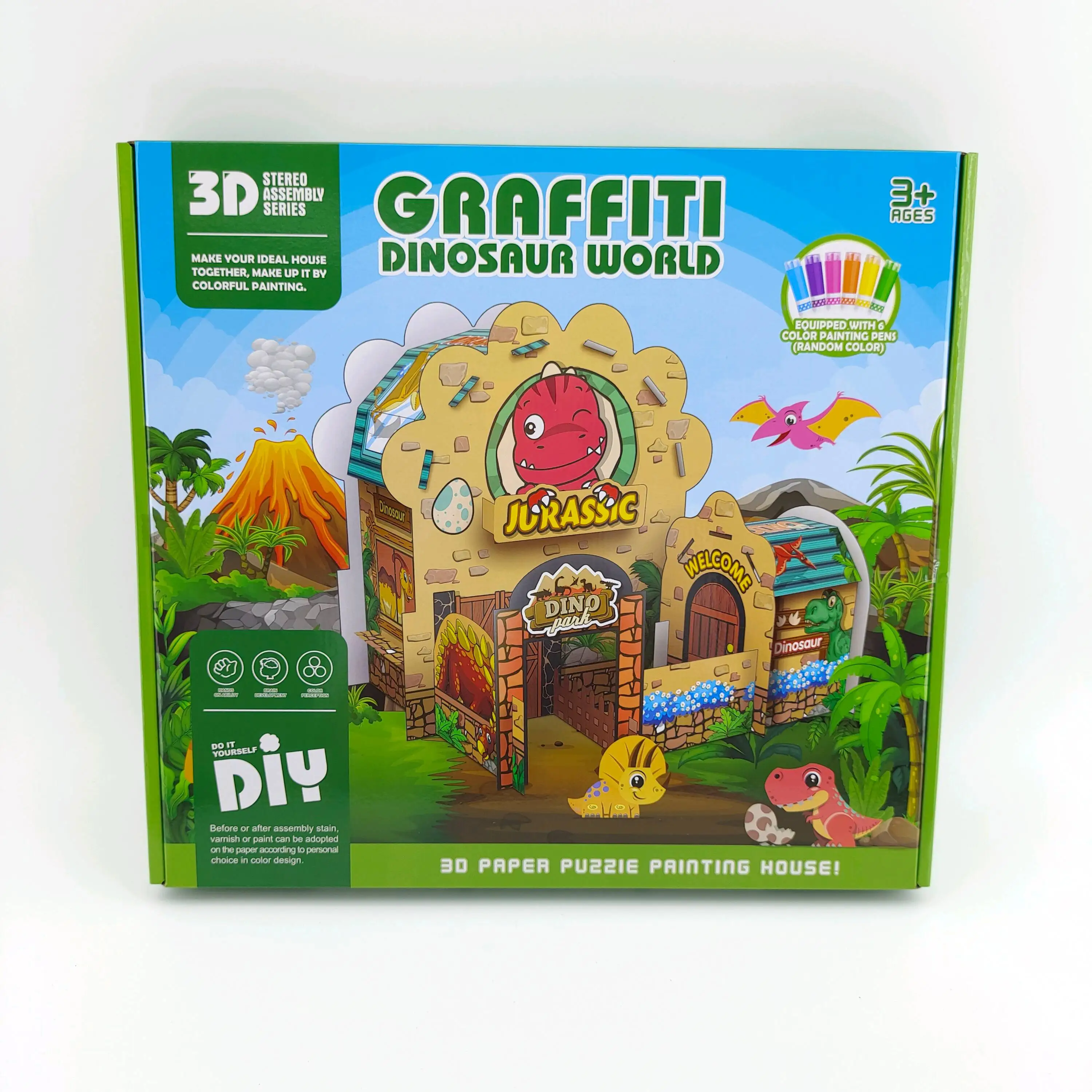 Игрушка «сделай сам», развивающая игрушка, бумажный дом от 2 до 4 лет, 3d пазл-домик «сделай сам»