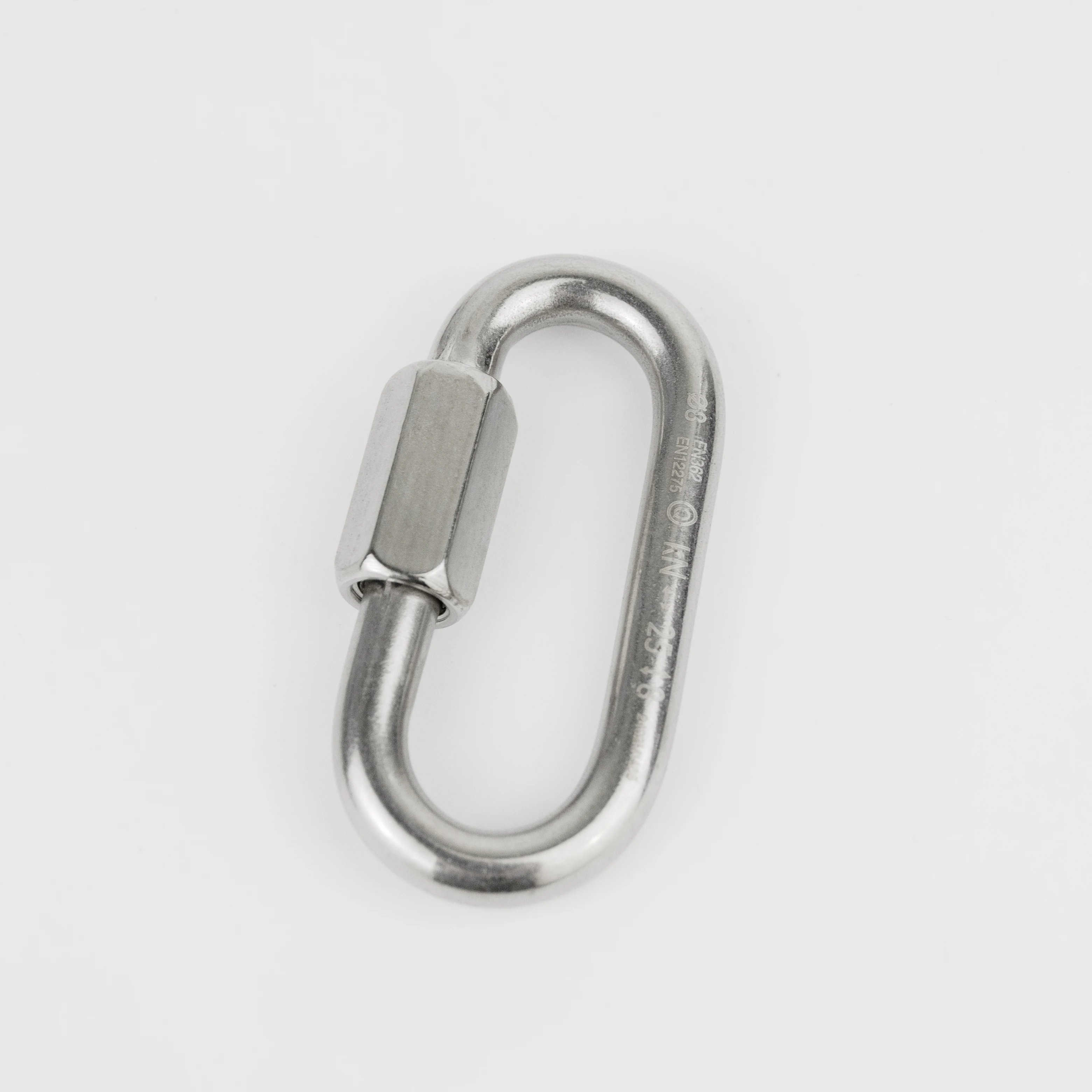 hot sale Rock climbing outdoor stainless steel 316 Oval Maillon Rapide lock carabiner quick link hook