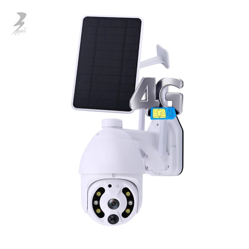 High Quality Battery Sim Card Smart Panel Power Supply System Solar Powered Wireless Outdoor Surveillance Camera