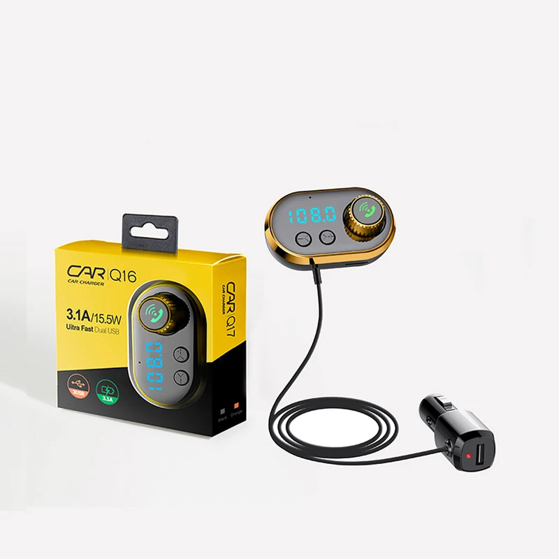 fm-передатчик USB Автомобильное зарядное устройство адаптер Поддержка TF карта MP3 Handfree call