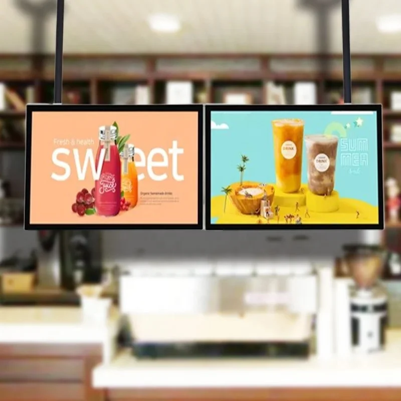 Indoor Horizontal & Vertical screen  Menu board digital screen kiosk Indoor Ceiling Wall hanging LCD Wall-mounted Digital Poster