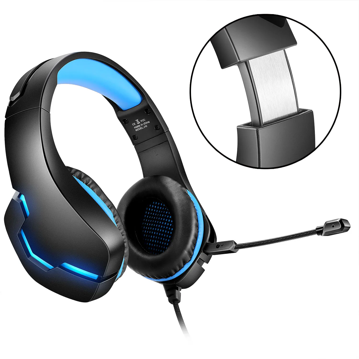 buy extra bass mic free shipping 3.5mm wired headphones gaming headset with microphone for computer