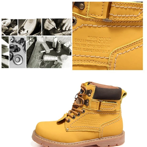 Мужские рабочие ботинки винтажные армейские ботинки из натуральной воловьей кожи