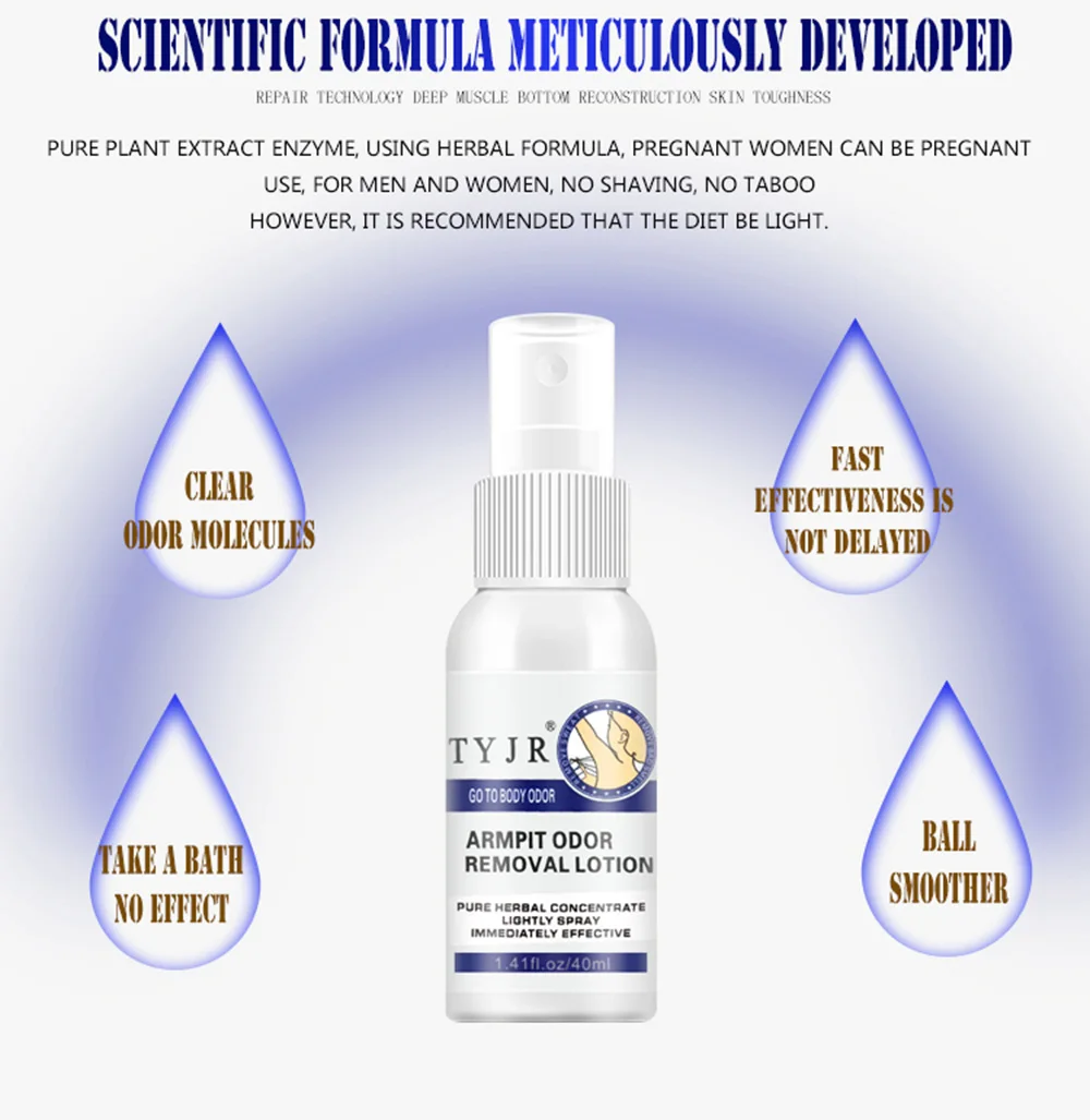 TYJR Herbs Women Man Spray Deodorant liquid Antiperspirant Stick Alum Deodorant Underarm Sweat Odor Clean Deodorants Spray