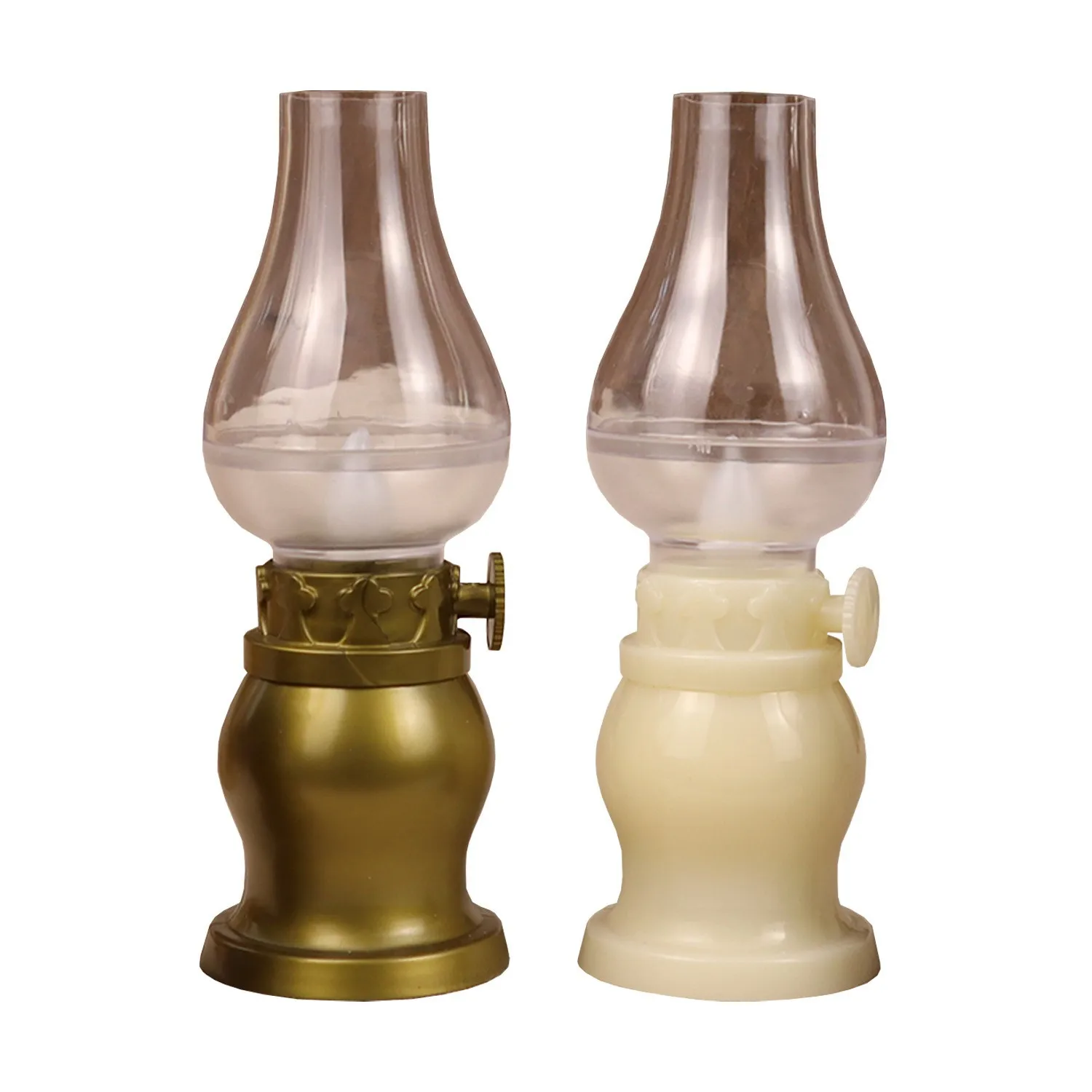 Christmas Retro Vintage Luminous Electronic Kerosene Lamp Tabletop Decoration For Halloween Oil Lamp Led