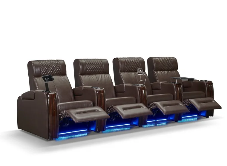 2024 VIP Electric Theater Sofa Leather Recliner