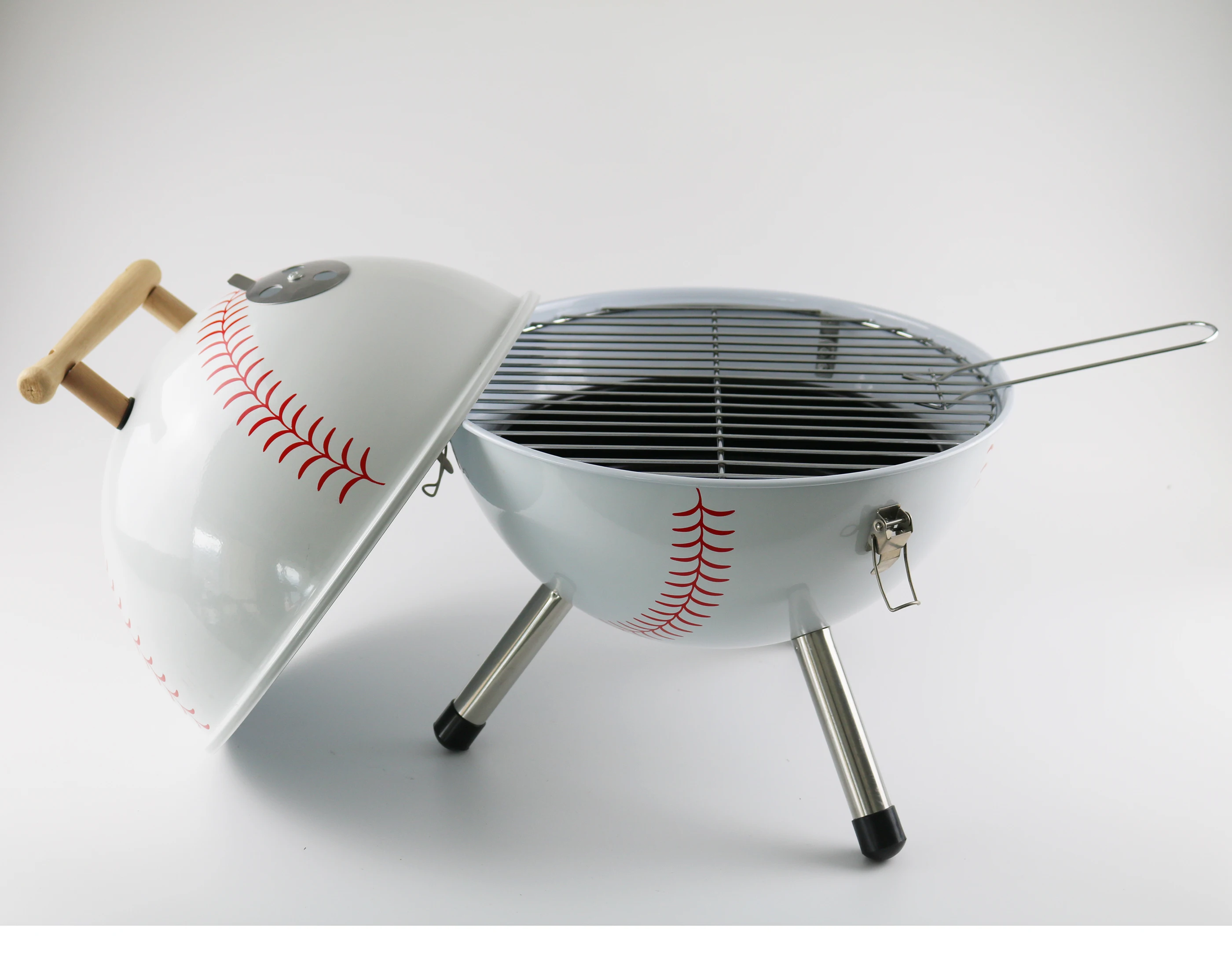 Portable Outdoor 12 Inches Barbecue Stove Baseball Shaped Outdoor Activated cooking burner BB Charcoal Grill