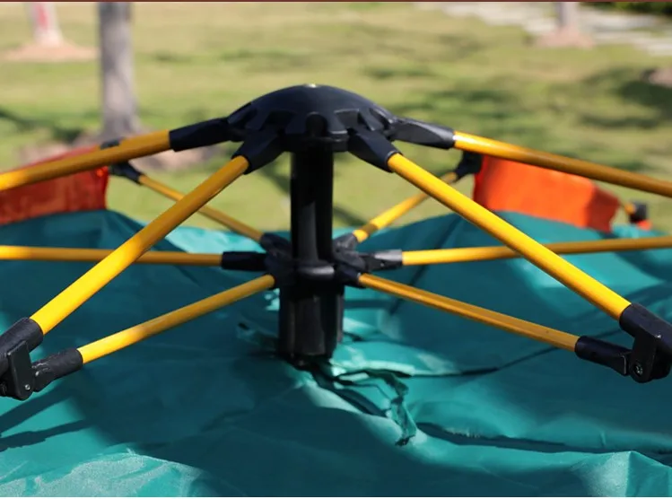 New 210D Oxford cloth automatic double layer sunscreen big camping mountaineering teepee tent for adults