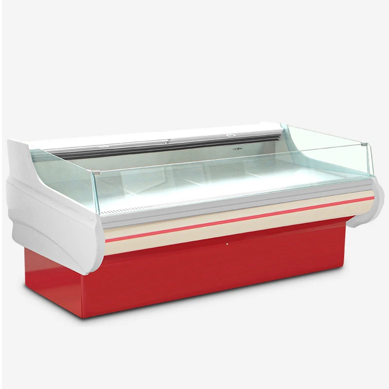
Commercial Supermarket Market Keep Fresh Refrigeration Showcase Meat Refrigeration Display Cabinet Refrigerator Custom Made 