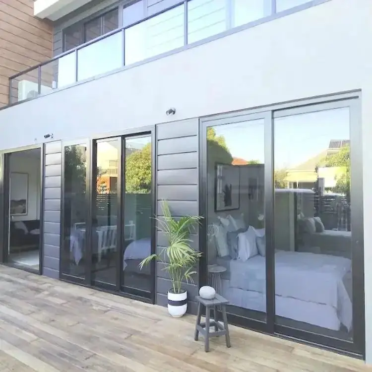 Cyclone Rated AS2047 Australian Standard Double Glazed Aluminum Frame Sliding Doors Exterior Patio Doors