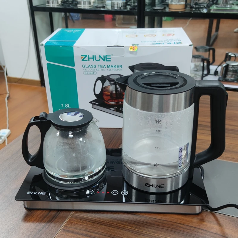 Wholesale New Samovar Double Layer 1.8L+1.2L Boiling Water Electric Kettles Multi Functional 4 in 1 Tea Maker  Keep Warming