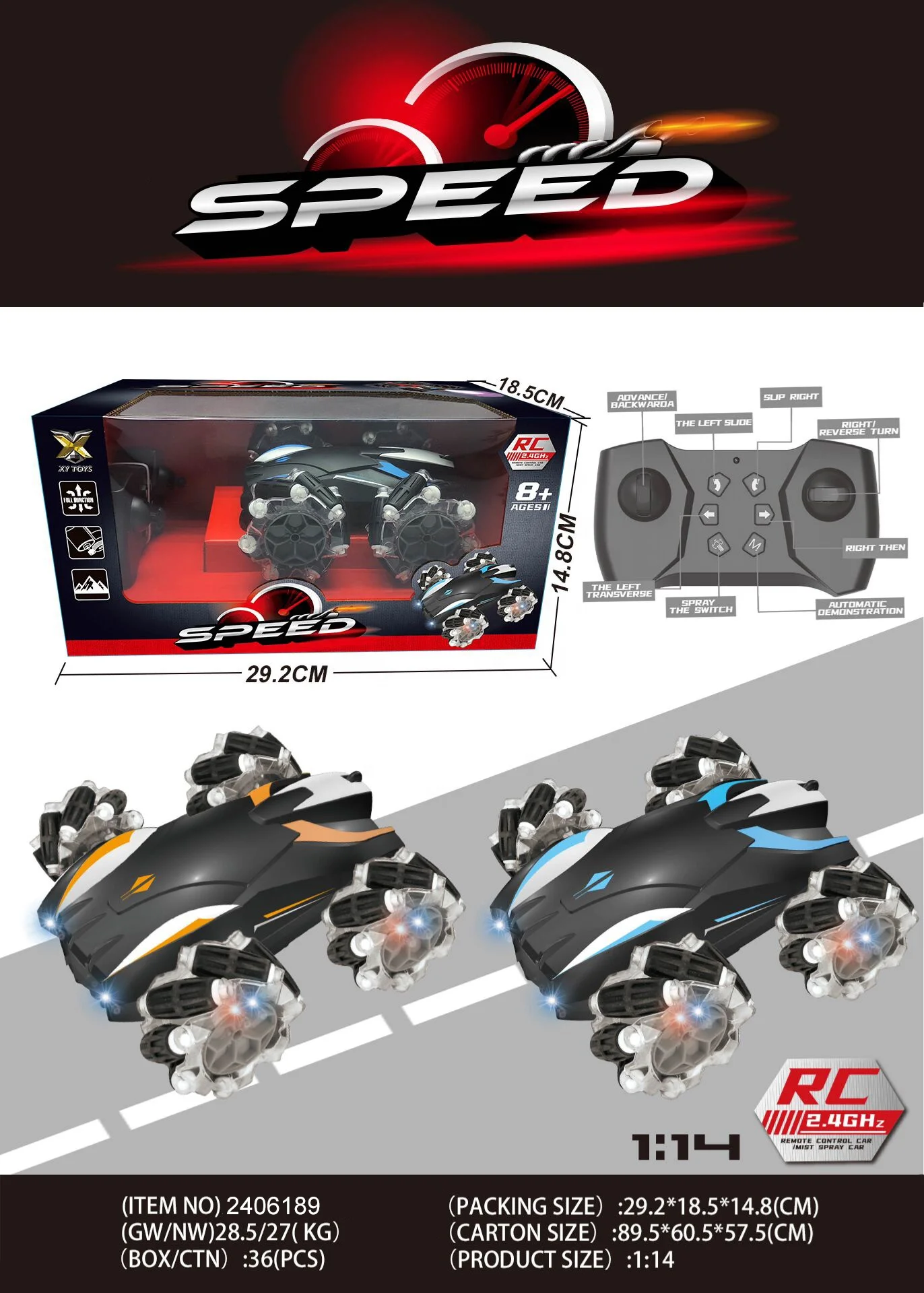 HUADA 2023 Wholesale Boys Cheap Remote Control Drift Stunt Racing Car Toy RC Hobby Vehicles