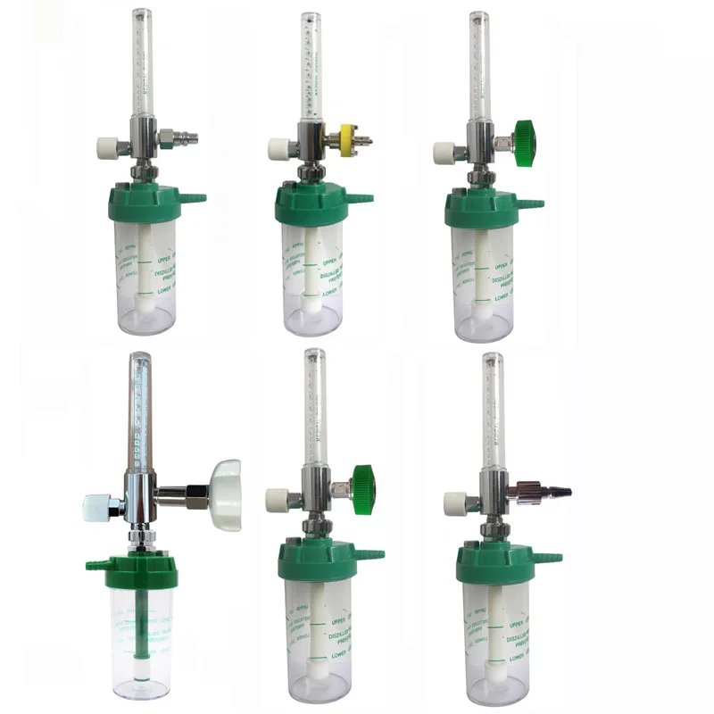 Good Price Brass Medical Oxygen Flowmeter with Humidifier Bottle Respiratory Equipment Accessory