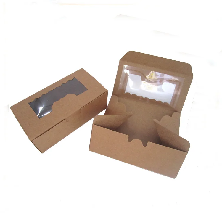 
Wholesale Top Product paper bakery boxes with pvc window cake biscuit box 