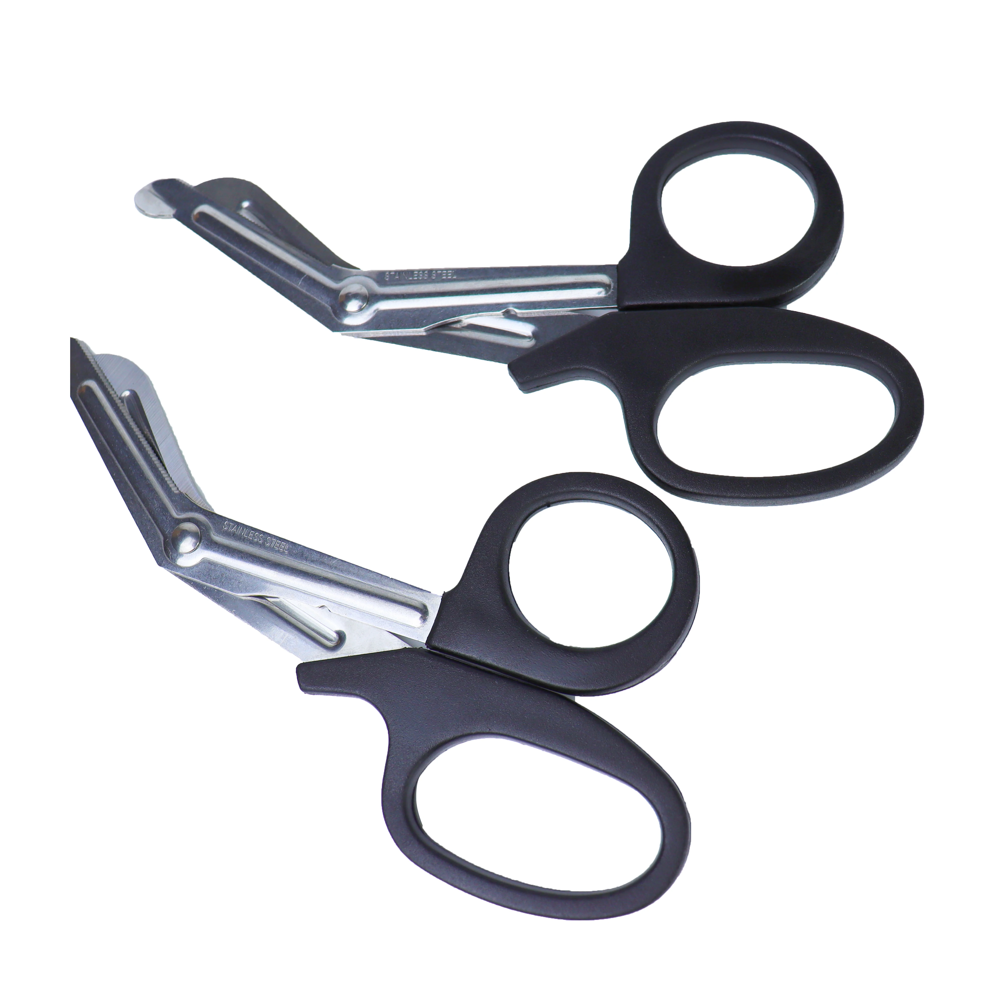 Low Price Professional Medical Surgical Care 14.7-18.5cm Stainless Steel Plastic Handle Utility Bandage Scissors Trauma Shears