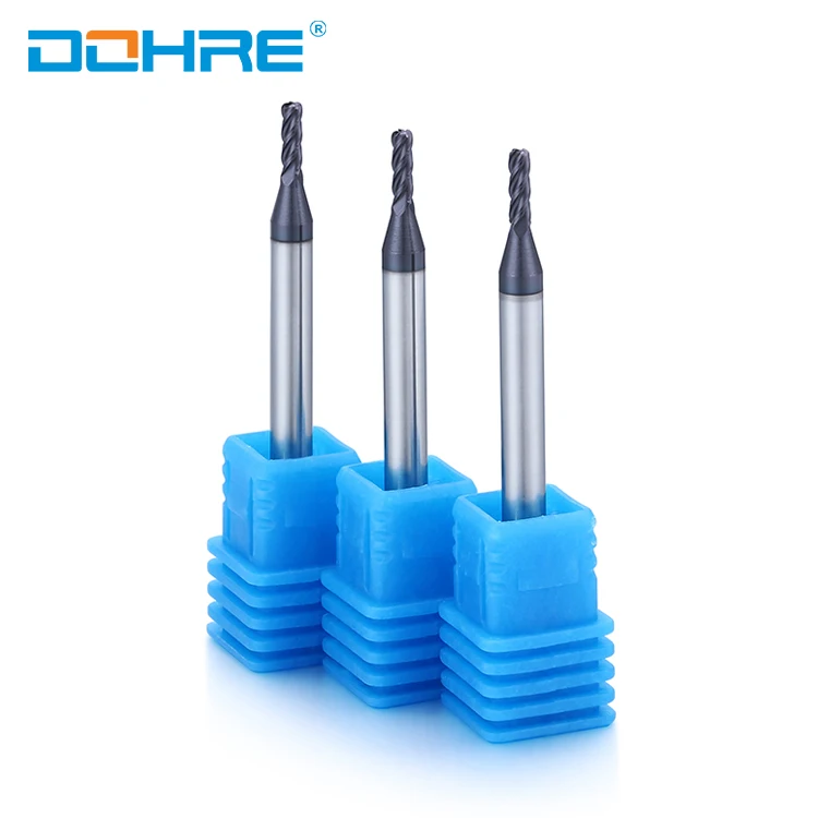 DOHRE High Performance 4F Tungsten Carbide Corner Radius Solid End Mills Milling Cutter