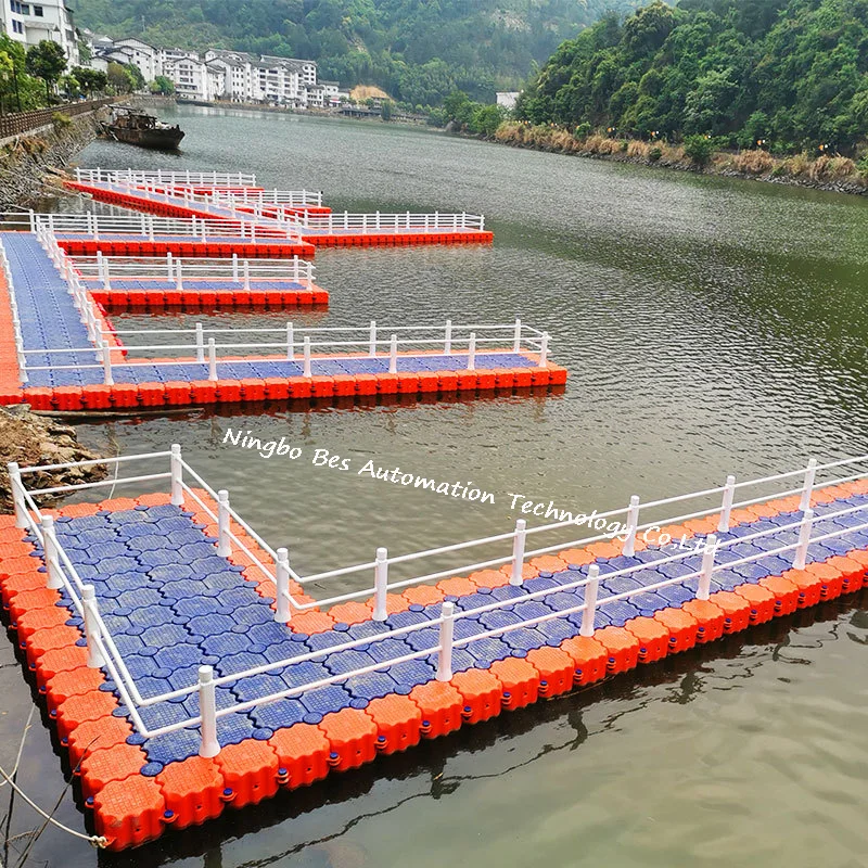 High Quality HDPE Fishing Floating Platform Jet Ski Floating Dock Modular Pontoon Plastic Dock Floats for sale
