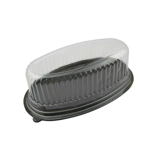 Custom High quality PP / PET material plastic cake slice box packaging