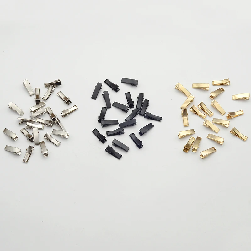 200PCS/bag 2.0cm Mini Rectangle Metal Alligator Hair Clips Hairpins Plain Duckbill Hair Barrettes for Handmade Hair Jewelry