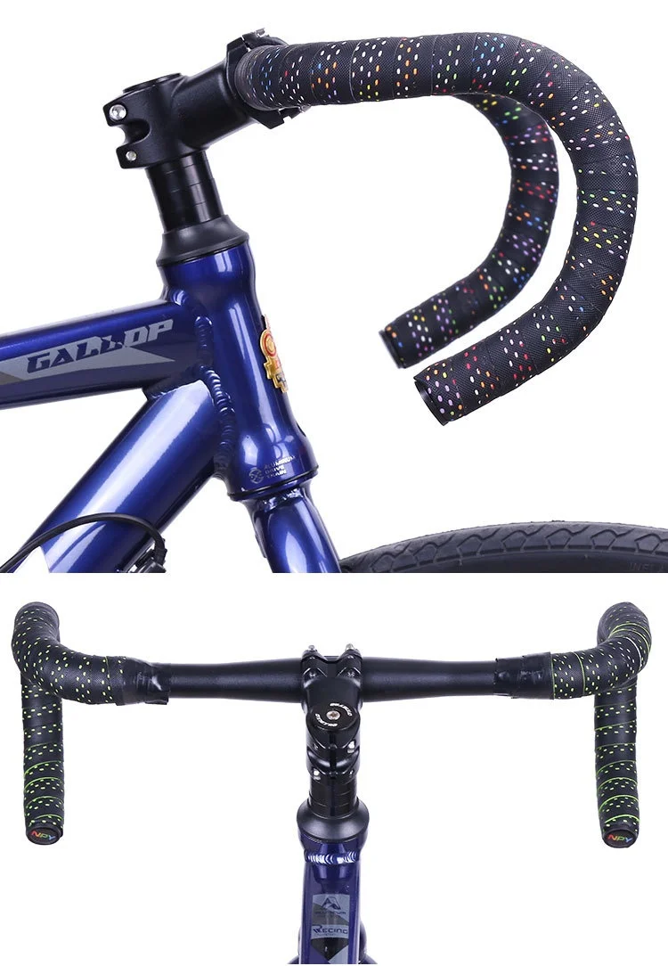 Pu Bicycle handlebar grips and tape, Thick Road Bicycle Bar Tapes, 2 Pcs/set Cycling Handle Wraps for Mountain Bike Wholesale